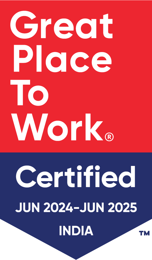Great Place to Work Certified badge for India, valid June 2024–June 2025