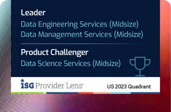 HTC Global Services has been recognized as a Leader in both Data Engineering and Data Management, midsize category, in the ISG Provider Lens™ Analytics Services Quadrant Report, U.S., 2023.